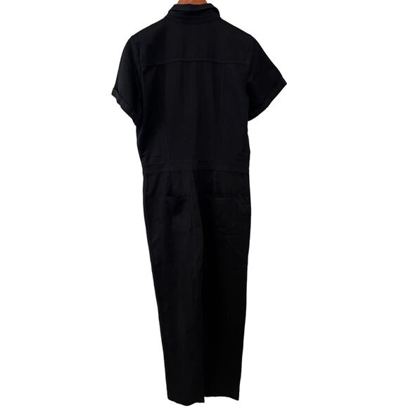 Young Fabulous & Broke YFB Black Twill Short Sleeve Utility Jumpsuit M - Picture 5 of 8